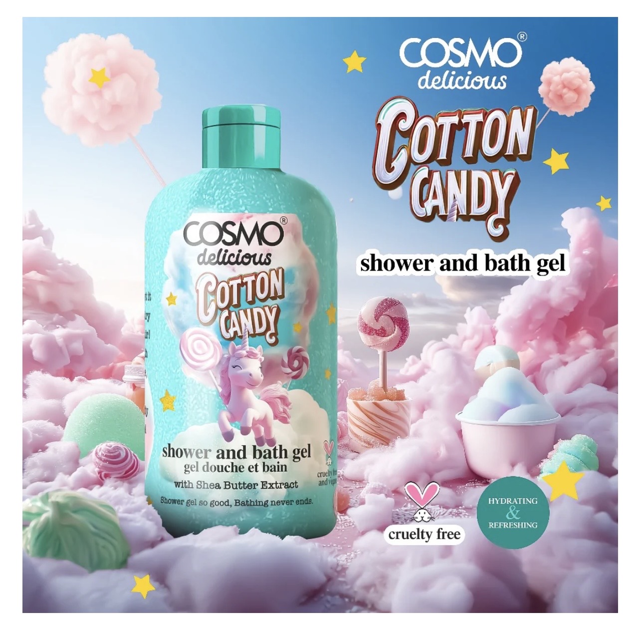 Cosmo - Cotton Candy Shower and Bath Gel