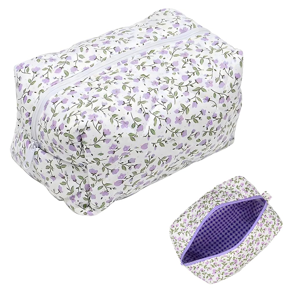 Lavender Bloom Puffy Bag