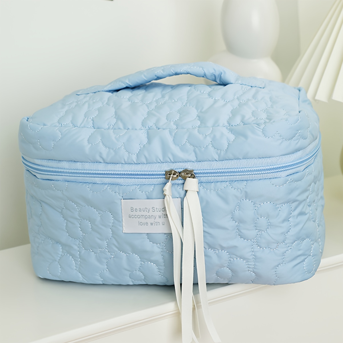 Flowered Design - Cosmetic Bag