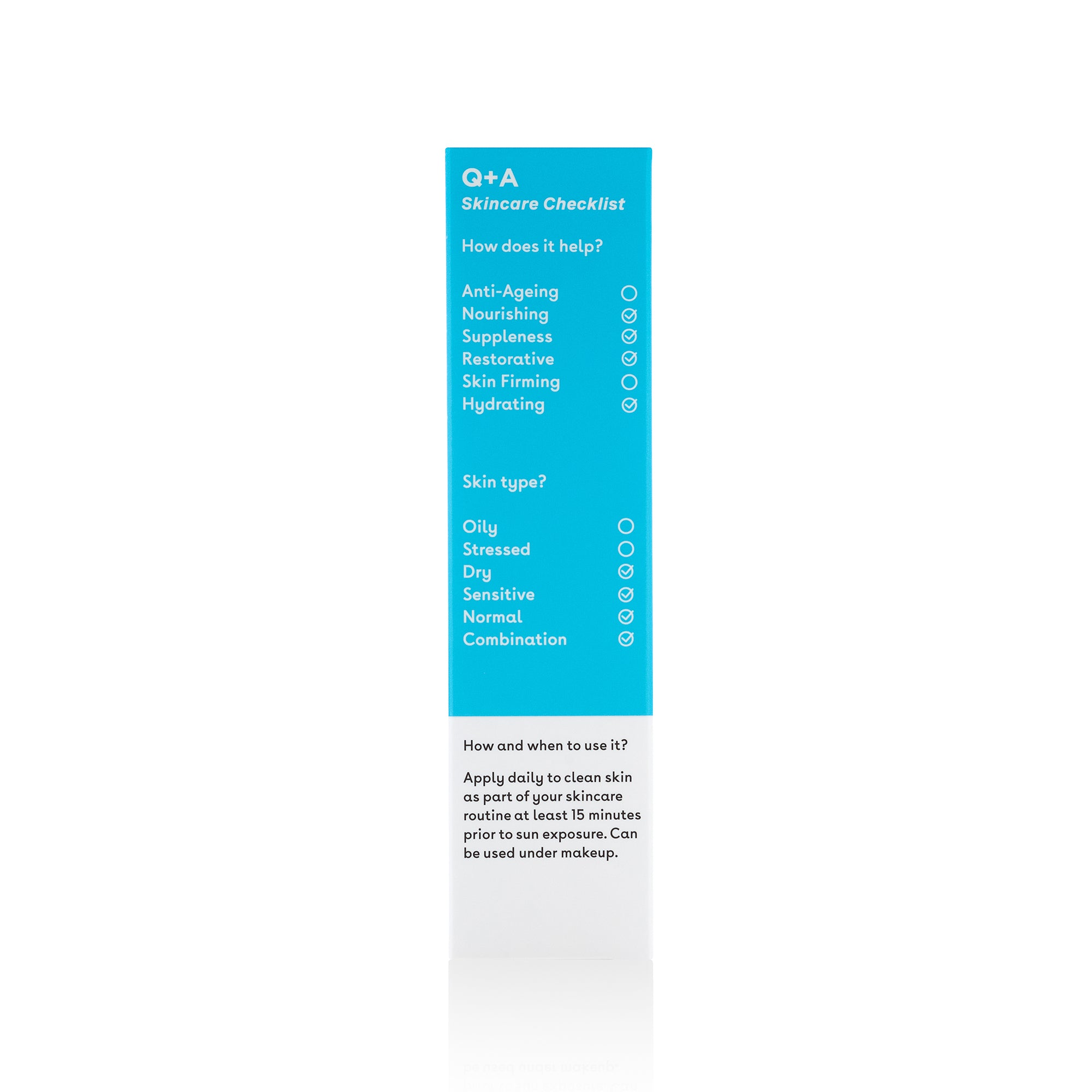 Q+A Squalane SPF50 Hydrating daily sunscreen