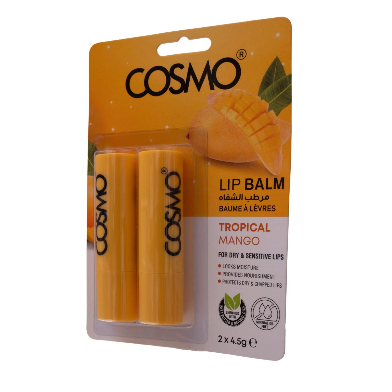 Cosmo - Mango Lip Balm 2 * 4.5 g